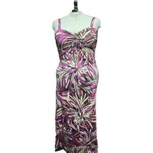 Jonathan Martin Purple, Dark Brown and White Maxi sundress